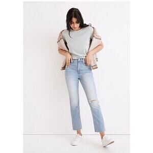Madewell The Perfect Vintage‎ Jean in Coney Wash: Destroyed Edition Size 25